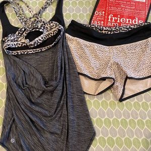 Lululemon Wild tank w/ built in bra Heathered Gray